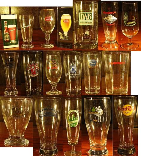 A Collection Of Vintage Beer Glasses From Europe And North Amercia West