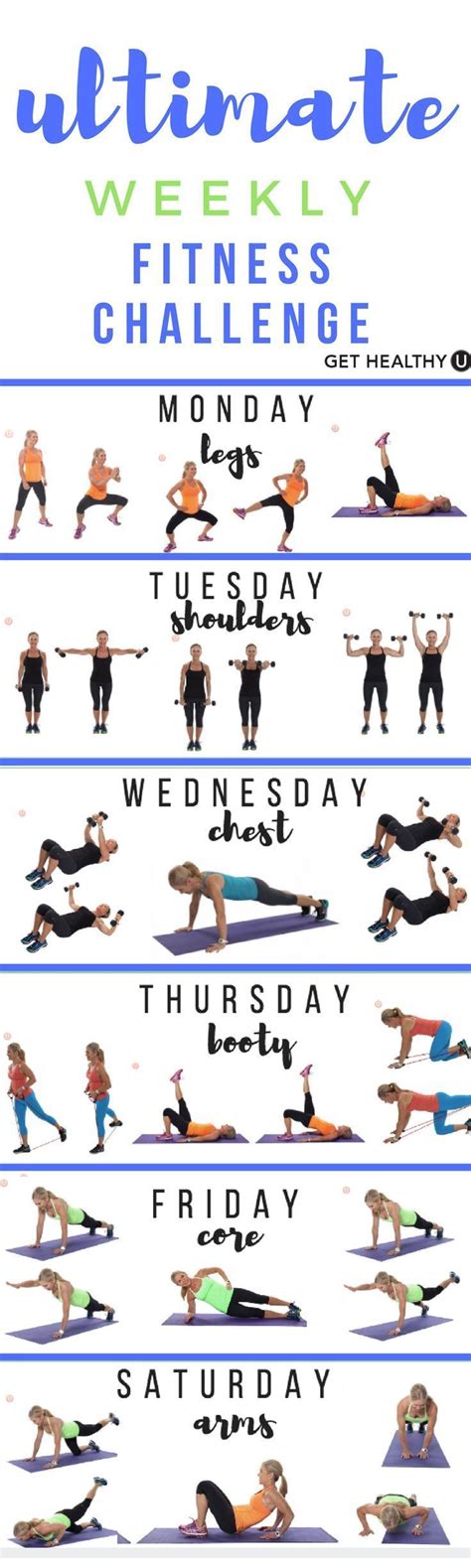 Ultimate Weekly Fitness Challenge Workout Challenge Fun Workouts