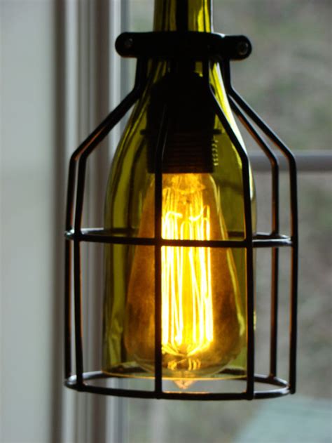 Cage Wine Bottle Pendant Light Aftcra