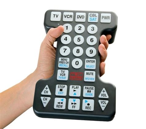 Big Button Universal Remote Control Easy To Hold Easy To See Large Buttons