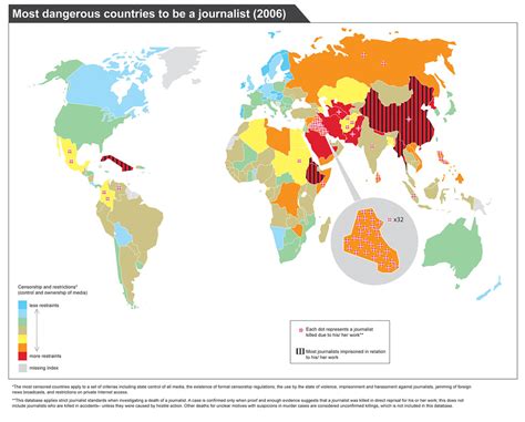 Map Of Most Dangerous Countries To Be A Journalist Flickr