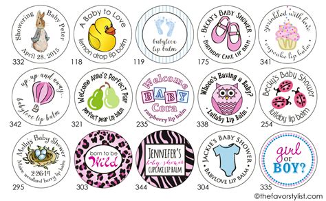Change the background to match your party's and you are not just limited to creating custom printed baby shower water bottles. Baby Shower Party Favors | Lip Balm by The Favor Stylist