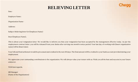 What Is A Relieving Letter Sample Format And Examples