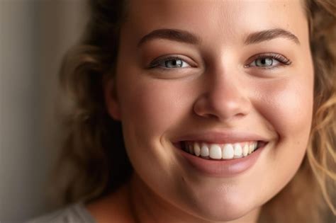Premium Ai Image A Close Up Shot Of A Smiling Plus Size Woman With