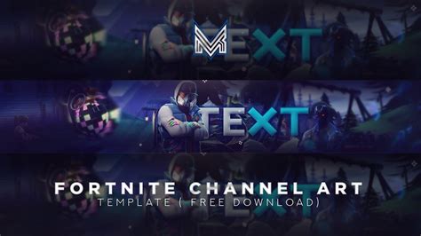 Free Fortnite Channel Art Template Photoshop Link In Desc Youtube