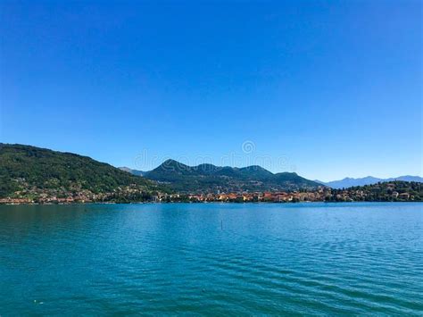 Lake Maggiore And Alps Mountains Stock Photo Image Of Lago Alfresco