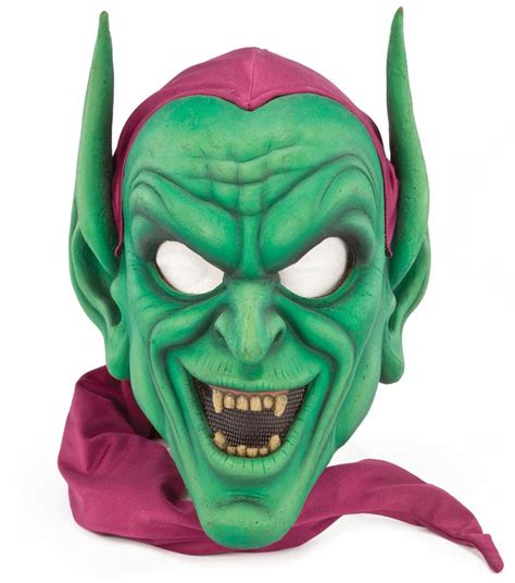 Animatronics would have created most of the movement in the face, especially for the eyebrows and cheekbones, while. 805: GREEN GOBLIN" MASK FROM UNIVERSAL STUDIOS PARK