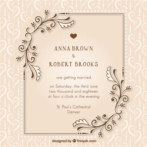 Wedding Invitation Cards Free Vector And Psd Templates Psd Templates