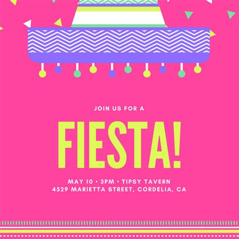 Find the perfect template if so, here is a cool birthday party invitation template. Customize 65+ Fiesta Invitation templates online - Canva