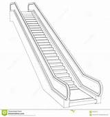 Escalator Croquis Rendent Draadkader Geeft Rende Techniek sketch template