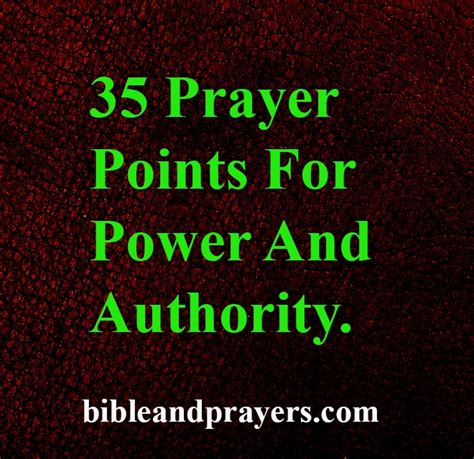 35 Prayer Points For Power And Authority