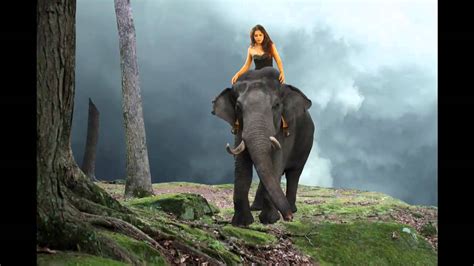 Elephant And Girl Speed Art Photoshop Youtube