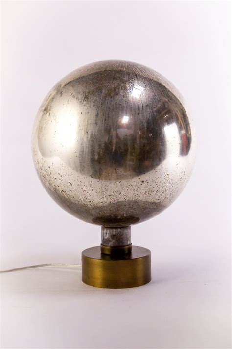 < image 1 of 1 >. Mercury Glass Sphere Table Lamp at 1stdibs