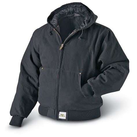 Utility Pro® Hooded Work Jacket Black 58 Insulated Jackets And Coats