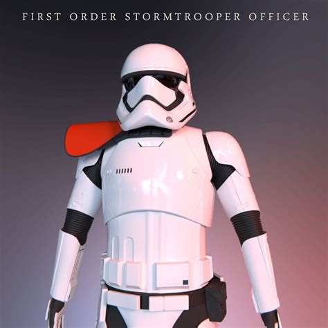3d Asset Low Poly Stormtrooper Officer First Order