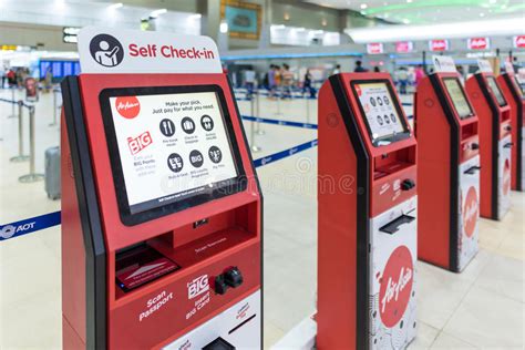 Airasia is the sponsor of malaysia. Air Asia Self Check-in Service Counter Editorial ...