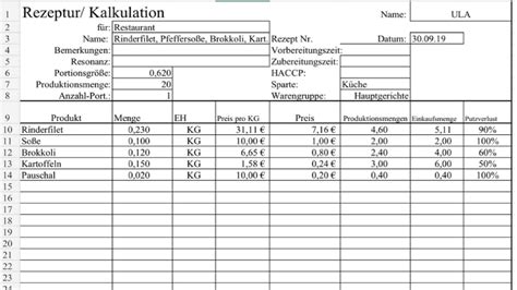 Kalkulationsschema Vorlage Excel Vorlage Preiskalkulation Für