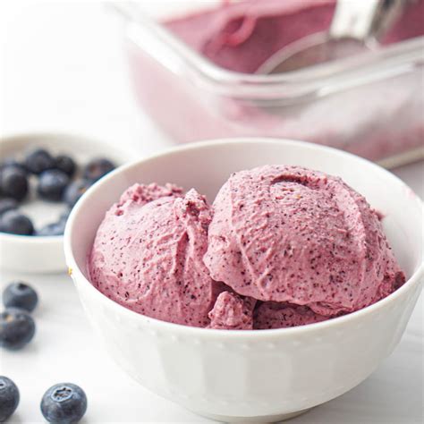 Keto Blueberry Ice Cream Made In Blender Sugar Free 3 Ingredients