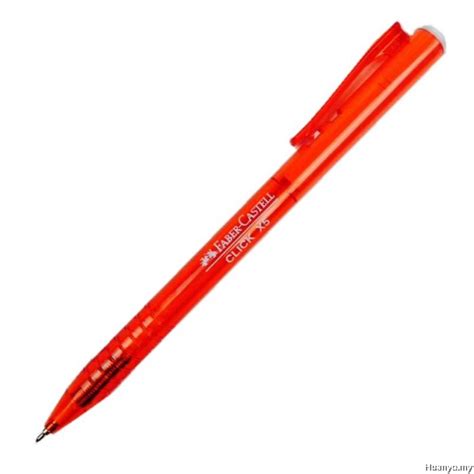 Comes with tinted colour barrels and 3 different ink colours (red, blue and black). Faber-Castell Click X5 Ball Pen Red 0.5mm (Set Of 40)