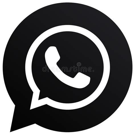 Whatsapp Logo With Vector Ai File Squred Black And White Editorial