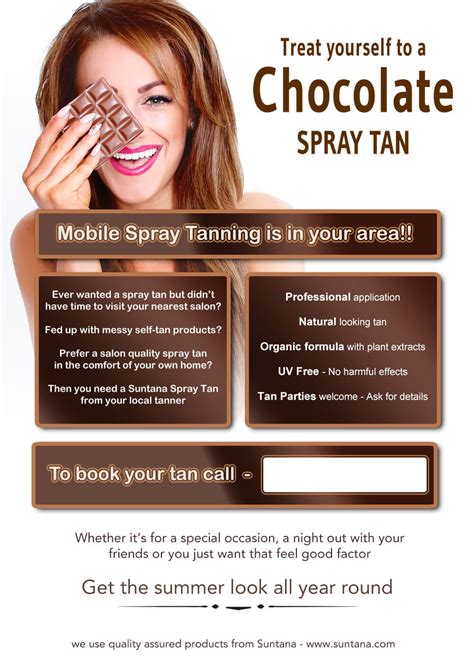 Sure, a spray tan sounds super easy: A5 Mobile Spray Tanning Leaflets - Suntana UK