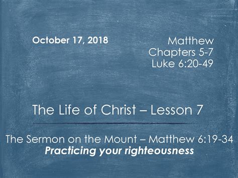 The Life Of Christ Lesson 7 Ppt Download