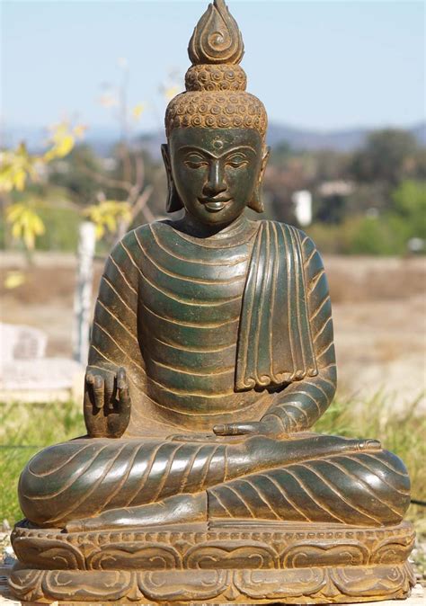 Sold Stone Green Garden Buddha Statue 32 77ls23 Hindu Gods