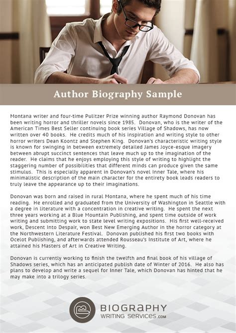 Author Biography Sample By Bestbiographysamples On Deviantart