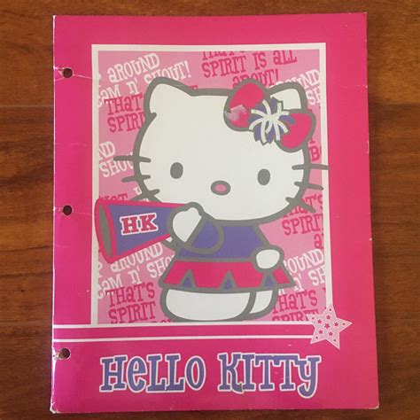Pink Hello Kitty Cheerleader Folder With 3 Side Depop