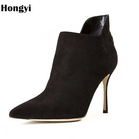Hongyi Fashion Ankle Elastic Sock Boots Thin High Heels Stretch Women
