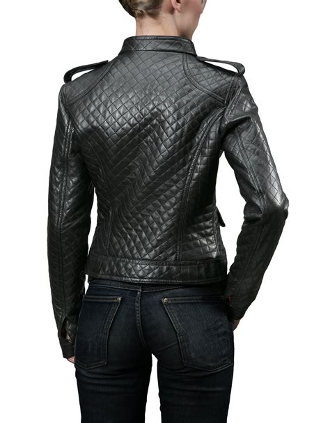Additionally, you can narrow your choice by type (leather. Forzieri Womens Black Quilted Leather Zip Motorcycle ...