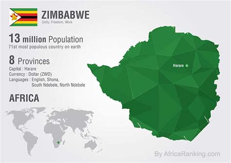 Zimbabwe On Map Of Africa Zimbabwe Political Map Netmaps Mapas De