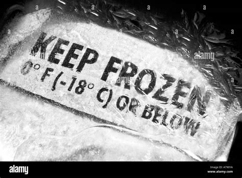 Keep Frozen Sign Stock Photo Alamy