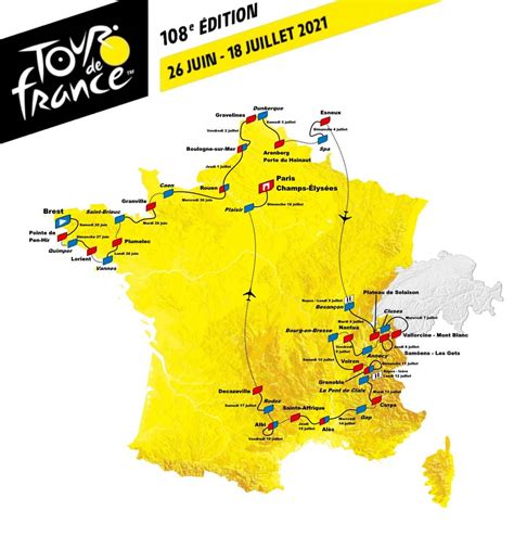 Etape 21 Juillet Tour De France 2022 - Parcours Tour de France 2021 : le détail des 21 étapes