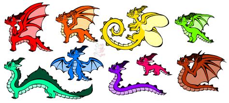 Artstation Dragon Variety Pack Coloring Page Free2use