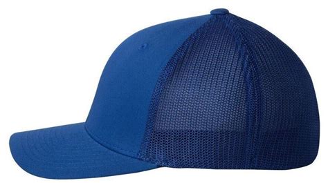 Flexfit Trucker Mesh Baseball Cap Plain Blank Hat Curved Visor New Flex