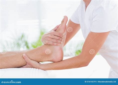 Man Having Foot Massage Stock Image Image Of Physiotherapy 51614279