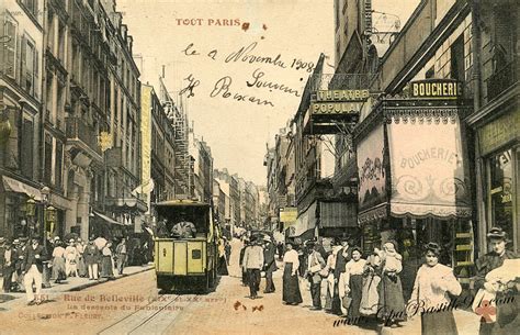 Carte Postale 1900 Tout Paris Rue De Belleville Cartes Postales