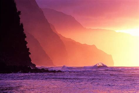 Na Pali Coast Sunset ~ Kauai Hawaii Na Pali Coast Napali Coast Kauai