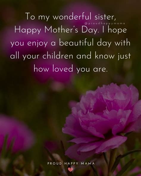 50 Happy Mothers Day Sister Quotes With Images