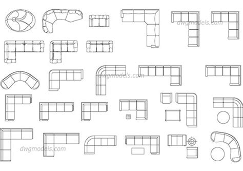 This drawing contains the cad blocks of various sofas in plan and elevation like l shape sofa cad blocks, couch cad blocks, arm chair cad blocks, curved. L Shape Sofa Autocad Block - Download Autocad