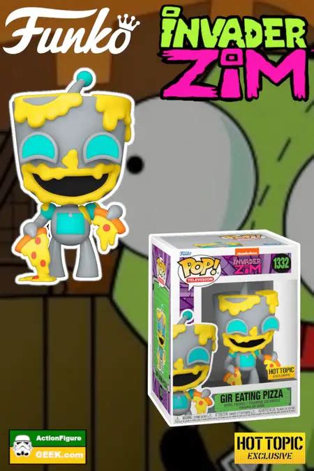 Invader Zim Gir Eating Pizza Funko Pop Hot Topic Exclusive
