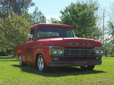 Test Sig And Pics Red 59 F100 Shortbed Ford Restomod Ratrod Ford