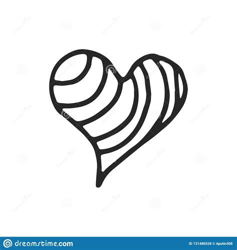 Heart Icon Vector Sketch Isolated Object Stock Vector Illustration