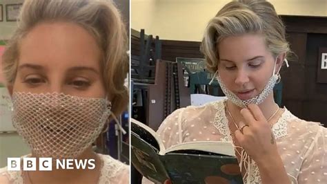 Lana Del Rey Criticised For Wearing Mesh Mask To Meet Fans Bbc News