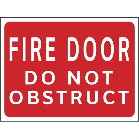 Fire Door Do Not Obstruct Sign House Numbers Letters And Signs