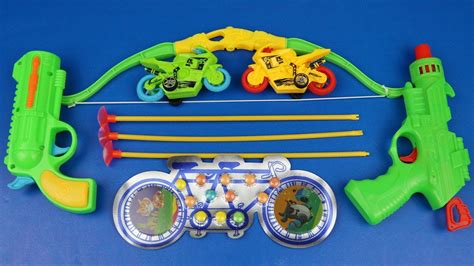 3 New Colorful Toy Gunsgreen Toy Gun With Colorful Toyarrow Toy For