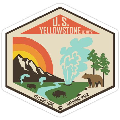 Yellowstone National Park Stickers By Moosewop Redbubble