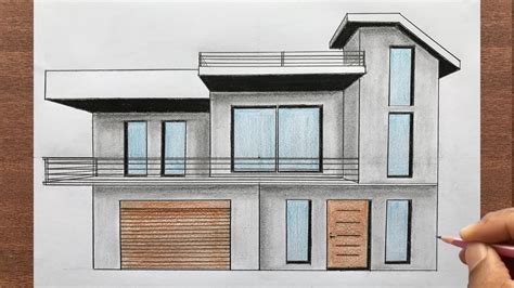 1 Point Perspective House