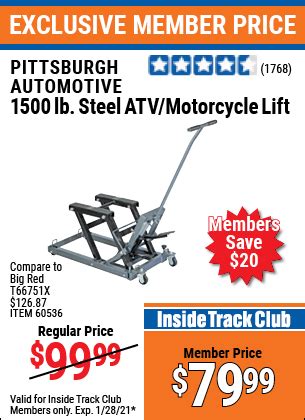 Best coupons app for harbor freight tools. PITTSBURGH AUTOMOTIVE 1500 lb. Capacity ATV/Motorcycle ...